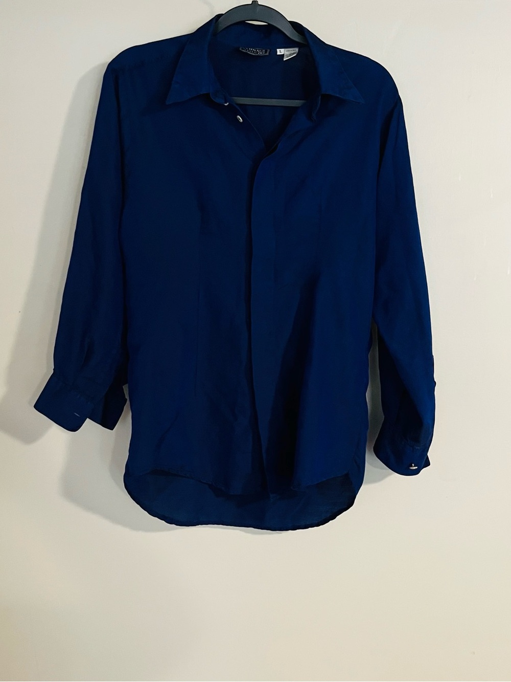 Versace Classic V2 Men’s Vintage Blue Button Up Cotton Shirt Size L